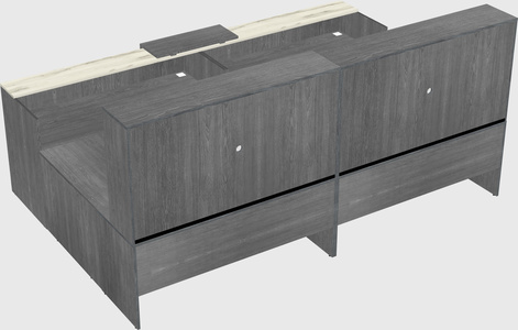 Shared one sided u-shaped reception desk