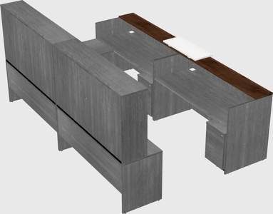 Shared one sided u-shaped reception desk