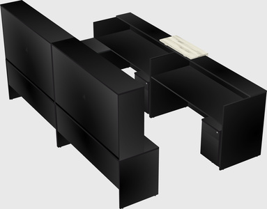 Shared one sided u-shaped reception desk