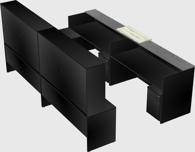 Shared one sided u-shaped reception desk