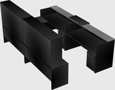 Shared one sided u-shaped reception desk