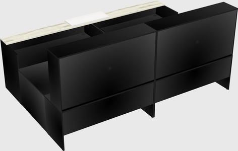 Shared one sided u-shaped reception desk