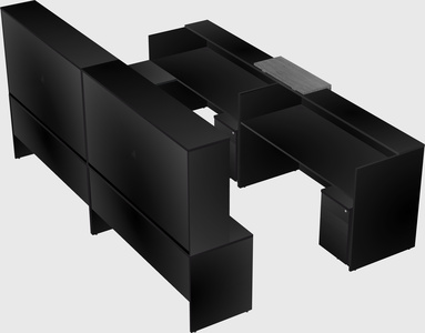 Shared one sided u-shaped reception desk