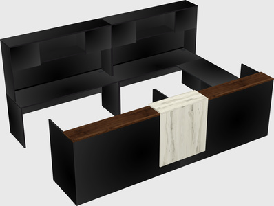 Shared one sided u-shaped reception desk
