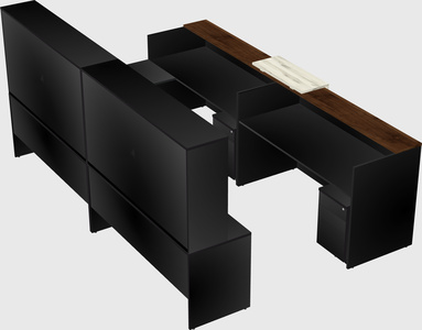 Shared one sided u-shaped reception desk