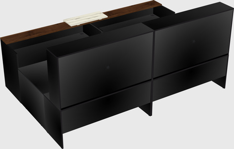 Shared one sided u-shaped reception desk