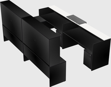 Shared one sided u-shaped reception desk