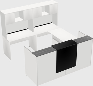 Shared one sided u-shaped reception desk