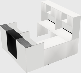 Shared one sided u-shaped reception desk