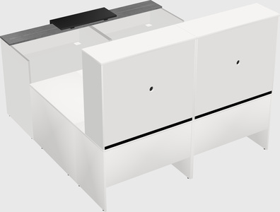 Shared one sided u-shaped reception desk