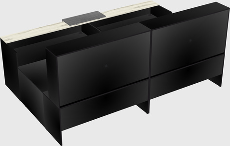 Shared one sided u-shaped reception desk