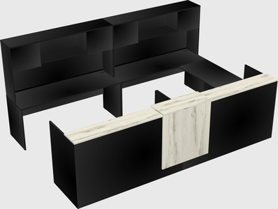 Shared one sided u-shaped reception desk