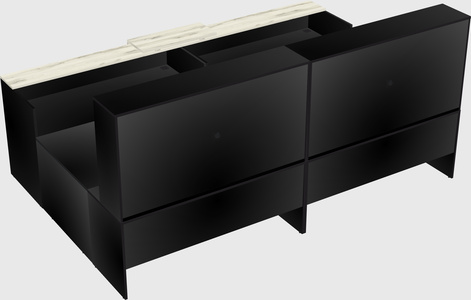 Shared one sided u-shaped reception desk