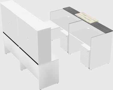 Shared one sided u-shaped reception desk