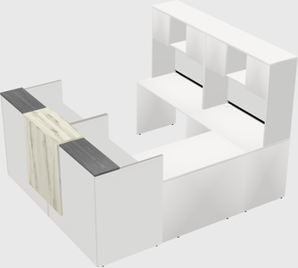 Shared one sided u-shaped reception desk