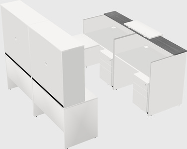 Shared one sided u-shaped reception desk