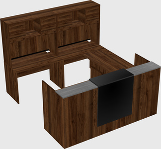 Shared one sided u-shaped reception desk