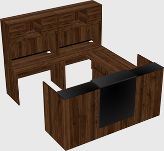 Shared one sided u-shaped reception desk