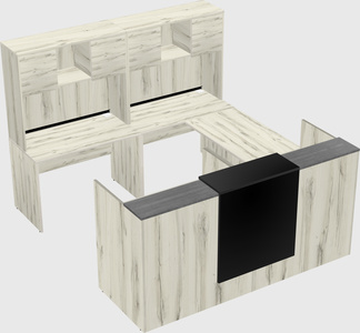 Shared one sided u-shaped reception desk