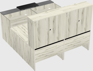 Shared one sided u-shaped reception desk