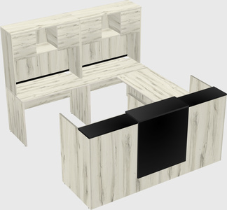 Shared one sided u-shaped reception desk
