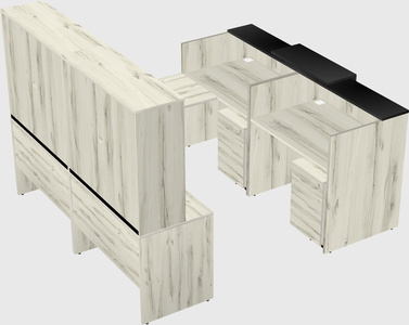 Shared one sided u-shaped reception desk