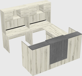 Shared one sided u-shaped reception desk