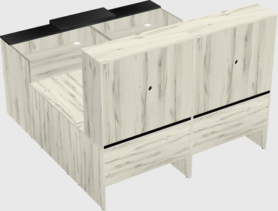 Shared one sided u-shaped reception desk