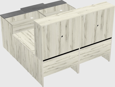 Shared one sided u-shaped reception desk
