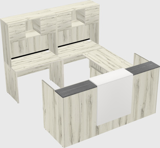Shared one sided u-shaped reception desk