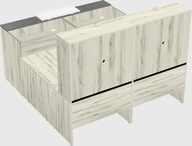 Shared one sided u-shaped reception desk