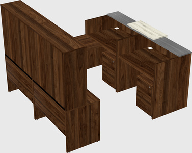 Shared one sided u-shaped reception desk