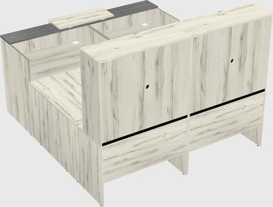Shared one sided u-shaped reception desk