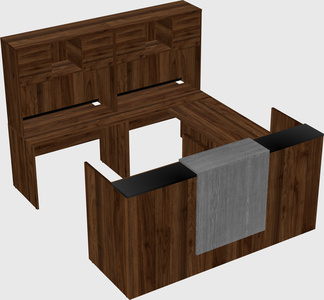 Shared one sided u-shaped reception desk