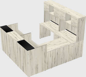 Shared one sided u-shaped reception desk