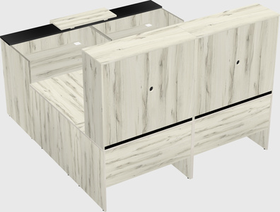 Shared one sided u-shaped reception desk