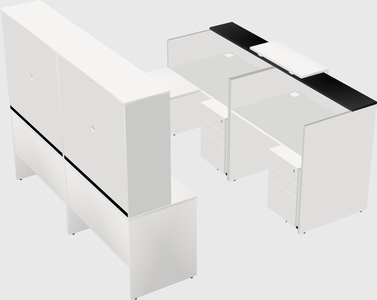 Shared one sided u-shaped reception desk