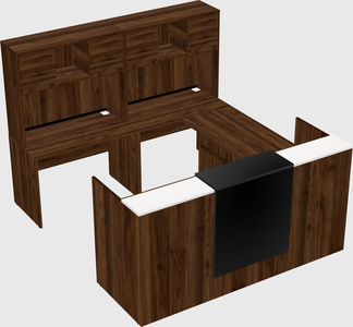 Shared one sided u-shaped reception desk