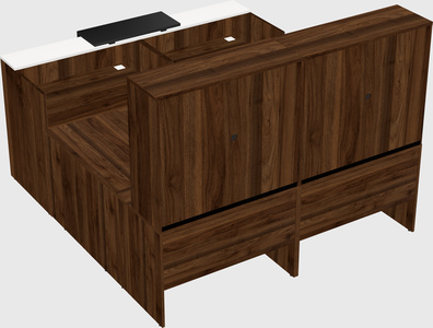 Shared one sided u-shaped reception desk