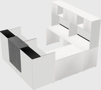 Shared one sided u-shaped reception desk