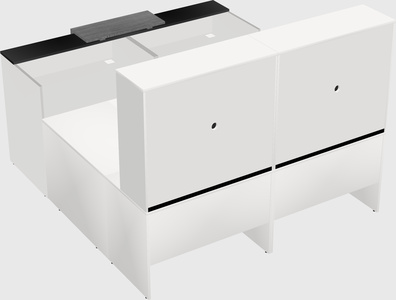 Shared one sided u-shaped reception desk