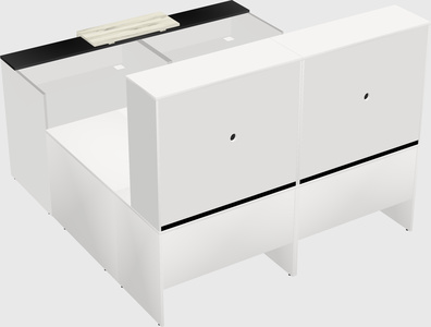 Shared one sided u-shaped reception desk