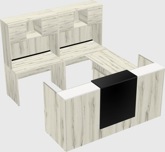 Shared one sided u-shaped reception desk