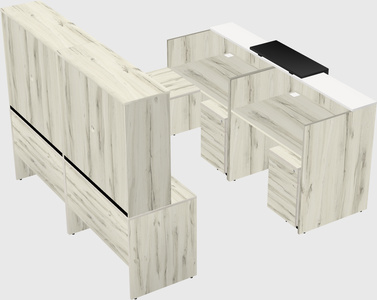 Shared one sided u-shaped reception desk