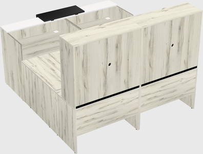 Shared one sided u-shaped reception desk