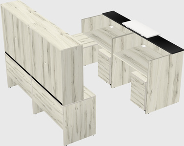 Shared one sided u-shaped reception desk