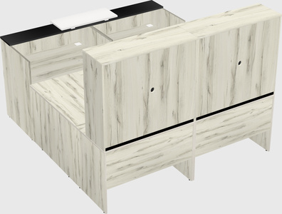 Shared one sided u-shaped reception desk