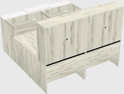 Shared one sided u-shaped reception desk
