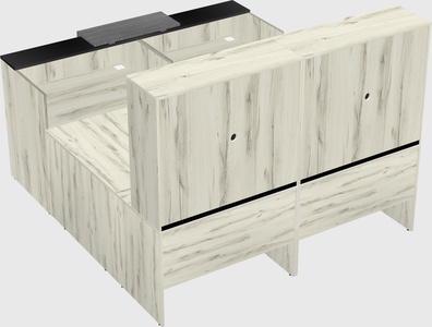 Shared one sided u-shaped reception desk