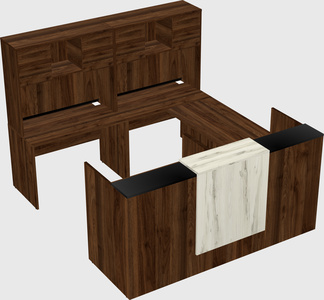 Shared one sided u-shaped reception desk